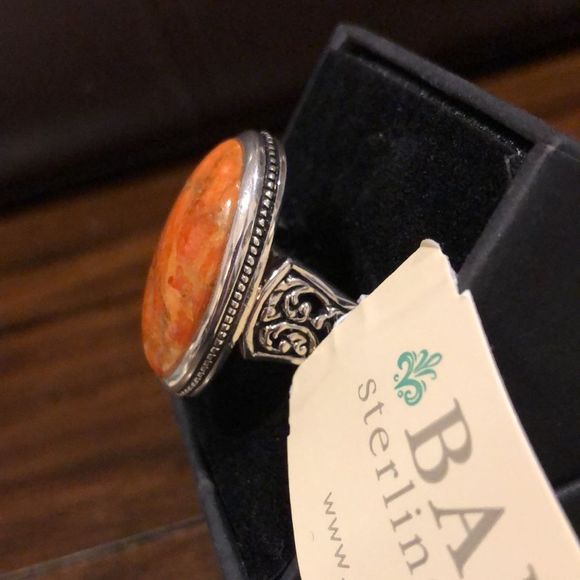 M Sterling Silver Spiny Oyster Cabochon Oval Ring Sz 10-3/4 NWT - Picture 3 of 9